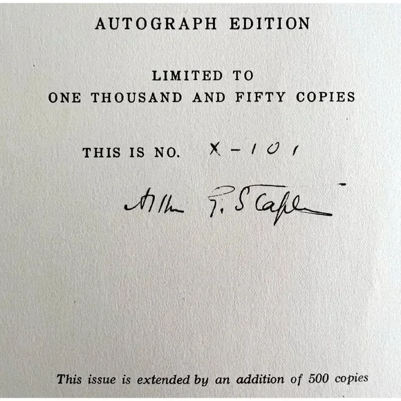 SIGNED Just Talks On Common Themes Autographed Ltd 1st Edition 101/1050 1919 HBS - Picture 2 of 7